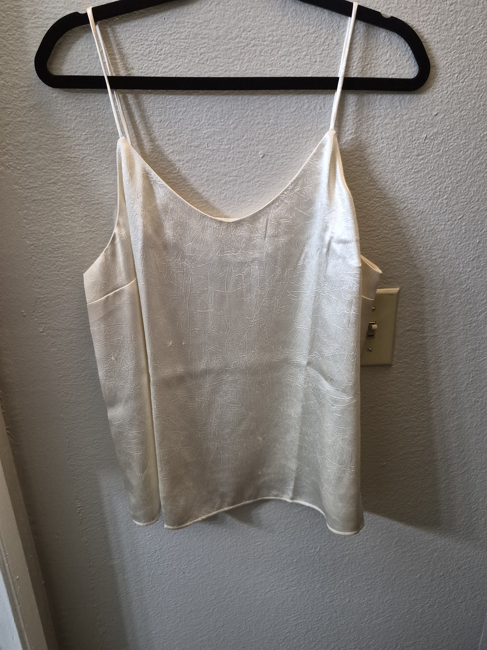Nine West Ivory Satin Spaghetti-Strap Cami